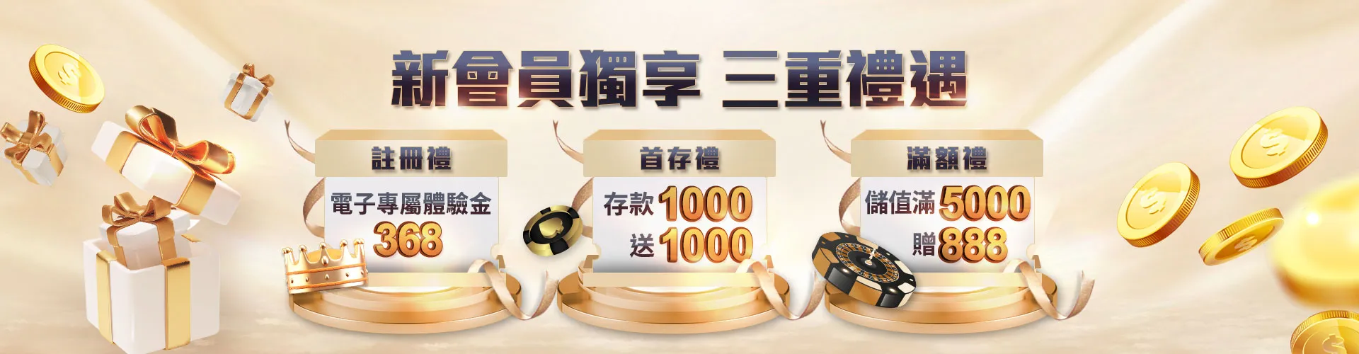 新會員三重禮遇